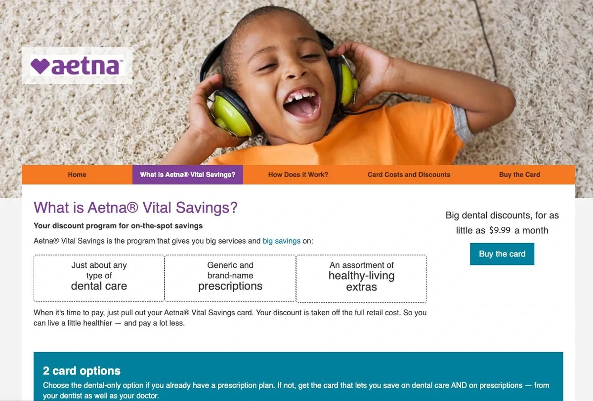 Aetna Vital Savings Discount Dental Plan