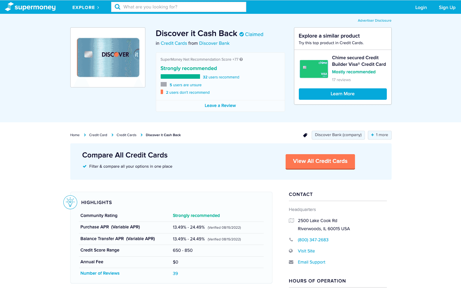 Discover it Cash Back